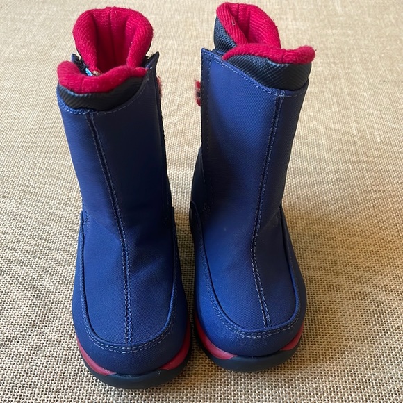 Lands End Navy and Red snow boots - Picture 4 of 11